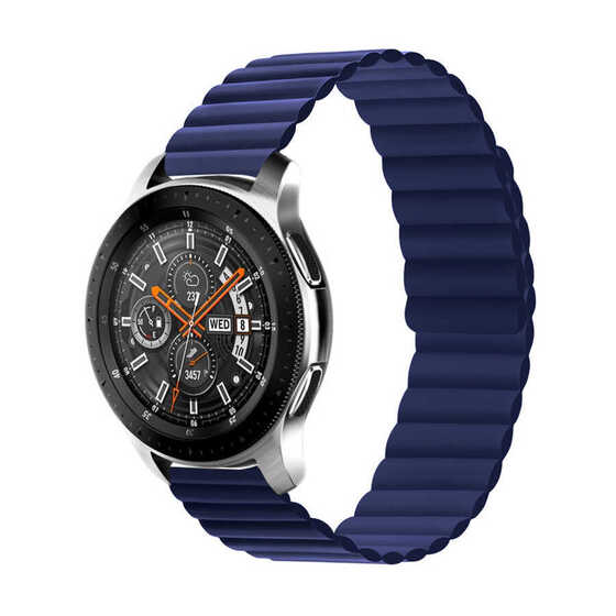 Galaxy Watch 3 45mm Uyumlu KRD-52 Çift Renk Dizayn Mıknatıslı Kordon