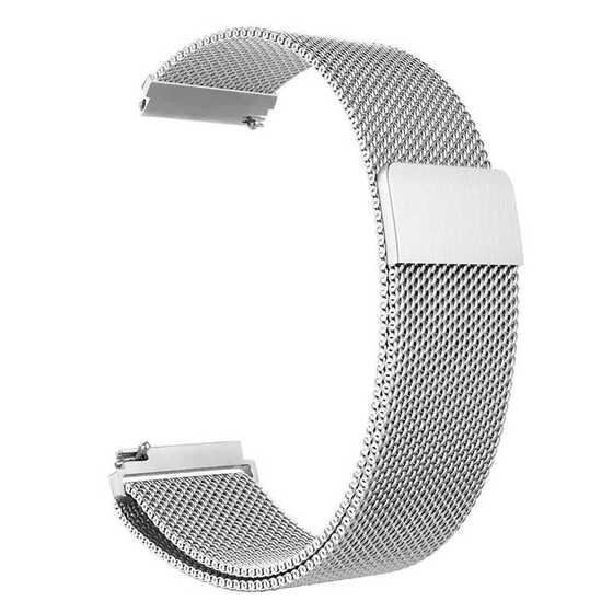 Galaxy Watch 42mm (20mm) Metal Tel Örgü İşleme Mıknatıslı Kordon