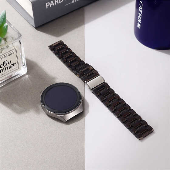 Galaxy Watch 42mm KRD-27 Şeffaf Renkli Transparan Silikon Kordon