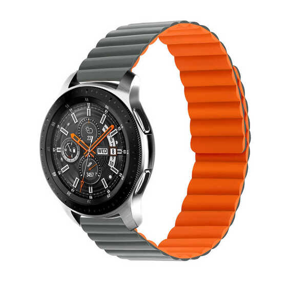 Galaxy Watch Active 2 40mm Uyumlu KRD-52 Çift Renk Dizayn Mıknatıslı Kordon