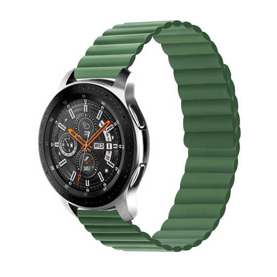 Galaxy Watch Active 2 40mm Uyumlu KRD-52 Çift Renk Dizayn Mıknatıslı Kordon