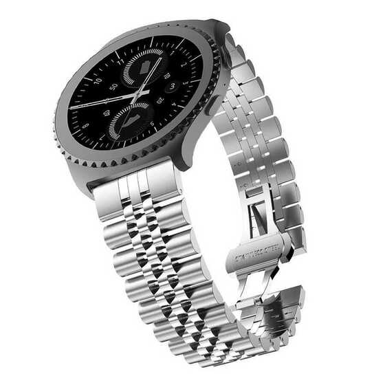 Galaxy Watch Active 2 44mm KRD-36 20mm Metal Klipsli Tasarım Kordon