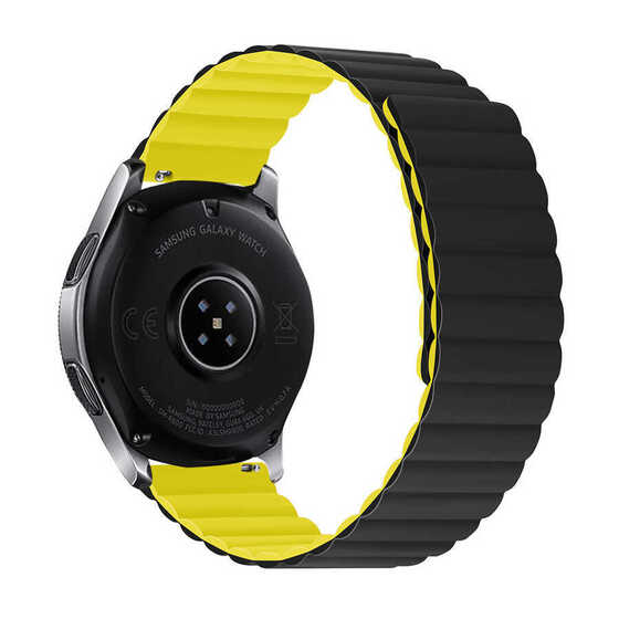 Galaxy Watch Active 2 44mm Uyumlu KRD-52 Çift Renk Dizayn Mıknatıslı Kordon