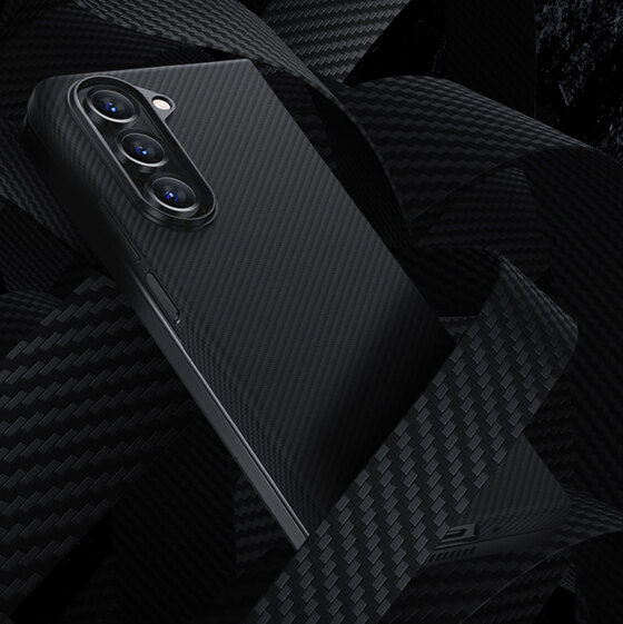 Galaxy Z Fold 5 Uyumlu Kılıf Magsafe Özellikli Karbon Fiber Benks Essential 600D Kevlar Kapak