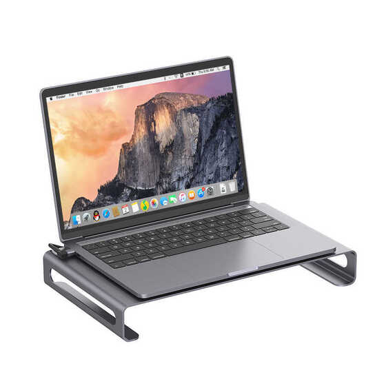 Go Des GD-9126 Type-C Hub Laptop Standı USB-C Docking Station MacBook Stand
