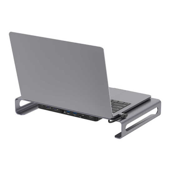 Go Des GD-9126 Type-C Hub Laptop Standı USB-C Docking Station MacBook Stand