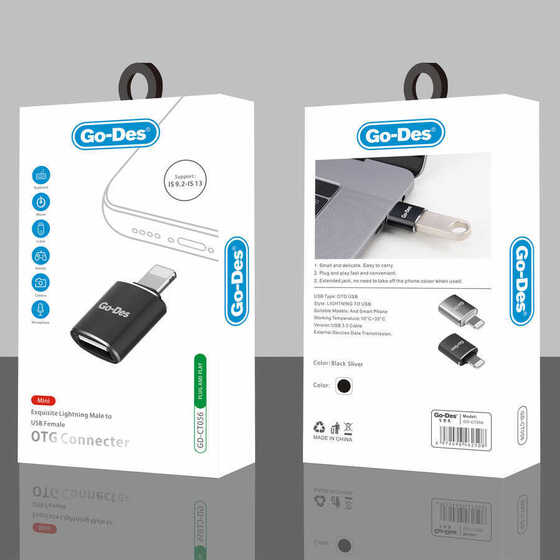 Go Des GD-CT056 USB to Lightning OTG Adaptör Tak & Çalıştır