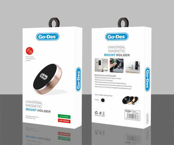 Go Des GD-HD626 Araç İçi Magnetik Telefon Tutucu Yapıştırmalı Tasarım