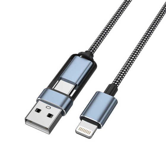 Go Des GD-UC583 2 in 1 Lightning PD & USB Kablo 20W Hızlı Şarj Kablosu 480 Mbps 100 cm Data Kablo