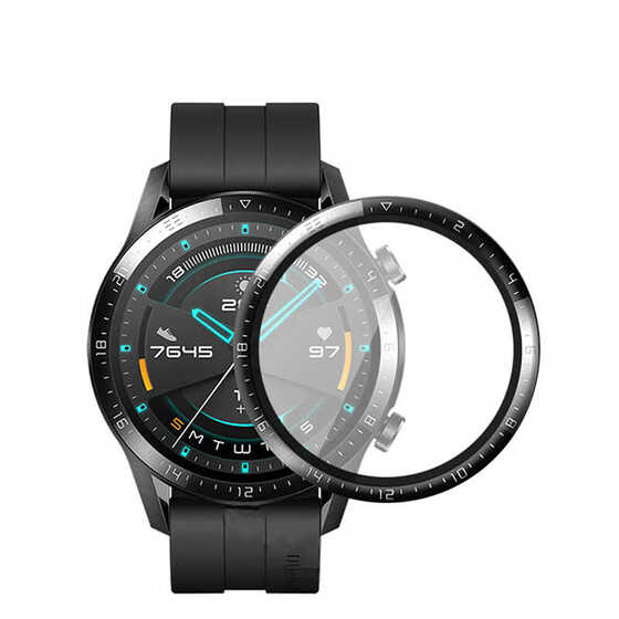Huawei GT2 46mm PPM Watch Glass Ultra İnce Tam Uyum Ekran Koruyucu
