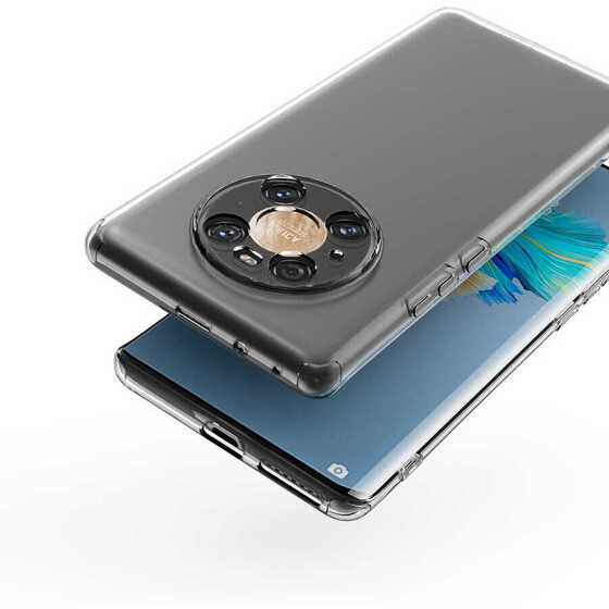 Huawei Mate 40 Pro Kılıf Kamera Korumalı Süper Silikon Kapak