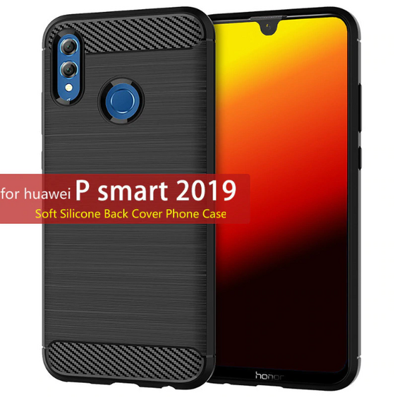 Huawei P Smart 2019 Elde Kaymayan Fiber Silikon Kılıf