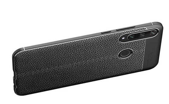 Huawei P40 Lite E Deri Desenli Kamera Korumalı Silikon Kılıf