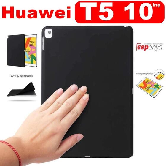 Huawei T5 10 inc Sky Mat Soft Kalite Silikon Tablet Kılıf