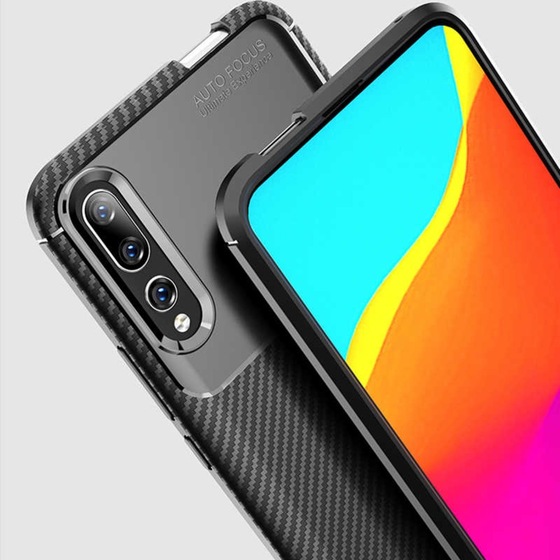 Huawei Y9 Prime 2019 Elde Kaymayan Kamera Korumalı Kılıf
