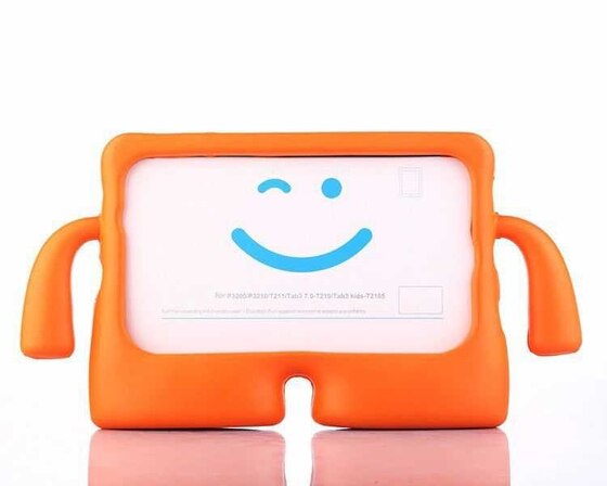 iPad 10.2 (8.Nesil) Figürlü Silikon Çocuk Tablet Standlı Kılıf