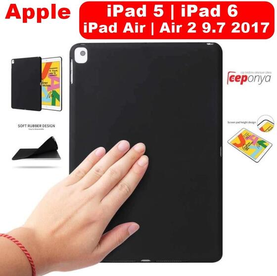 iPad 5-6 Air-Air2 9.7 2017 Sky Mat Soft Silikon Tablet Kılıf