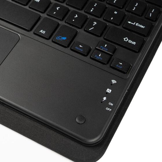 iPad Pro 12.9 2021 (5.Nesil) Border Keyboard Bluetooh Bağlantılı Standlı Klavyeli Tablet Kılıfı