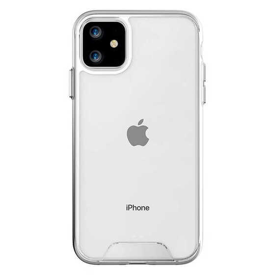iPhone 11 Kenarları Esnek Silikon Arka Yüzeyi Sert Şeffaf Kılıf