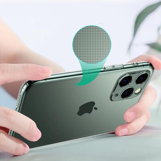 iPhone 11 Pro 3D Maximum Kamera Korumalı İnce Esnek Şeffaf Kılıf