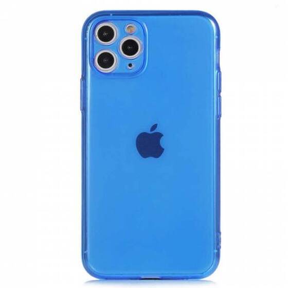 iPhone 11 Pro Kılıf Kamera Çıkıntılı Renkli Transparan Silikon