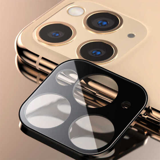 iPhone 11 Pro Max - 11 Pro 3D Metal Kamera Koruyucu