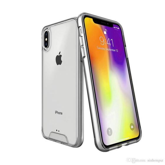 iPhone 11 Pro Max Kenarları Silikon Arka Yüzeyi Sert Şeffaf Kılıf