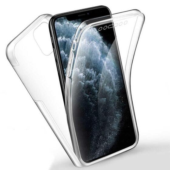 iPhone 11 Pro Max Kılıf 360 Tam Koruma Şeffaf Silikon