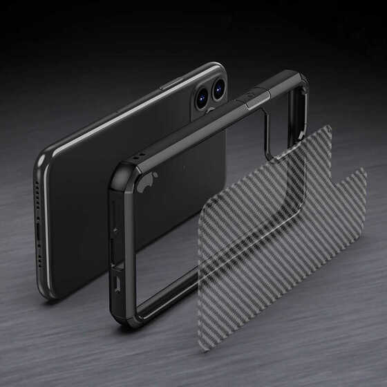 iPhone 11 Pro Max Kılıf Ultra Koruma Fiber Tasarım