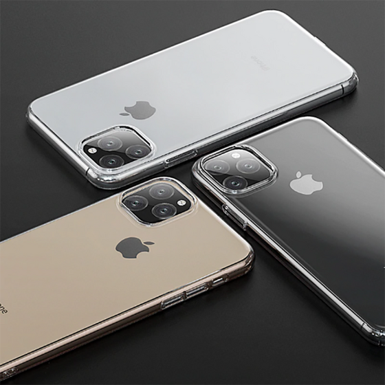 iPhone 11 Pro Max Kılıf İnce ve Esnek Şeffaf Süper Silikon