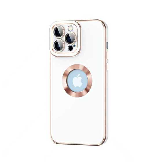 iPhone 12 Pro Kılıf Kamera Korumalı Logo Çevresi Halka Tasarım Lüx Kapak