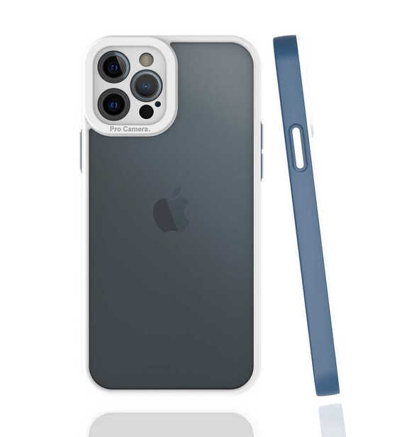 iPhone 12 Pro Kılıf Mat Yüzey Ekran ve Kamera Çıkıntılı Lüx Silikon