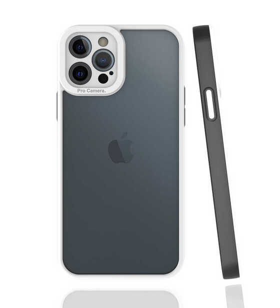 iPhone 12 Pro Kılıf Mat Yüzey Ekran ve Kamera Çıkıntılı Lüx Silikon
