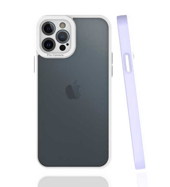 iPhone 12 Pro Max Kılıf Mat Yüzey Ekran ve Kamera Çıkıntılı Lüx Silikon