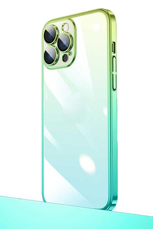 iPhone 12 Pro Max Kılıf Parlak Renk Geçişli Kamera Korumalı Senkron Kapak