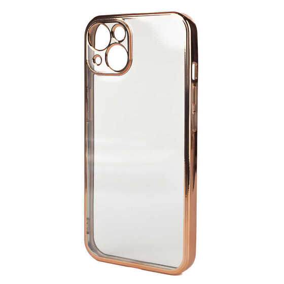 iPhone 13 Kılıf Uyumlu Şeffaf Kamera Korumalı Kenarları Renkli Yumuşak Glitter Full Kılıf