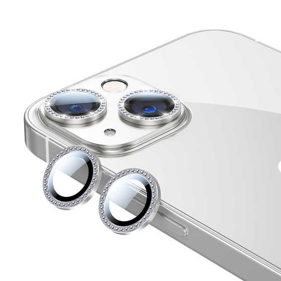 iPhone 13 Mini Kamera Lens Koruyucu Taşlı Tasarım