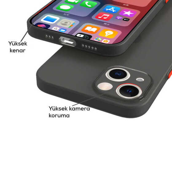 iPhone 13 Mini Kılıf Ultra İnce Mat Kamera Korumalı Silikon