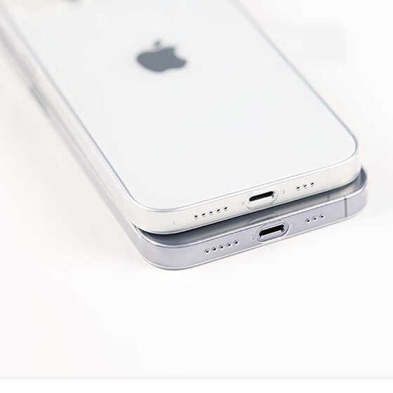 iPhone 13 Pro Kılıf Blok Sert Arka Yüzey Yumuşak Silikon Kenar