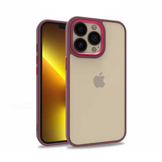 iPhone 13 Pro Kılıf Kamera Korumalı Mat Renkli Silikon
