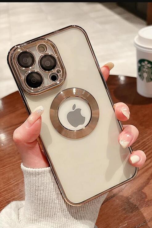 iPhone 13 Pro Kılıf Köşeleri Renkli Şeffaf Kamera Korumalı Silikon Luxury Kapak