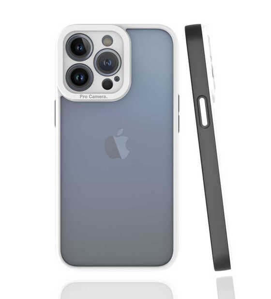 iPhone 13 Pro Kılıf  Mat Yüzey Ekran ve Kamera Çıkıntılı Lüx Silikon