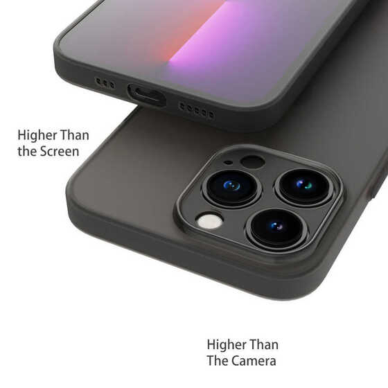 iPhone 13 Pro Kılıf Ultra İnce Mat Kamera Korumalı Silikon
