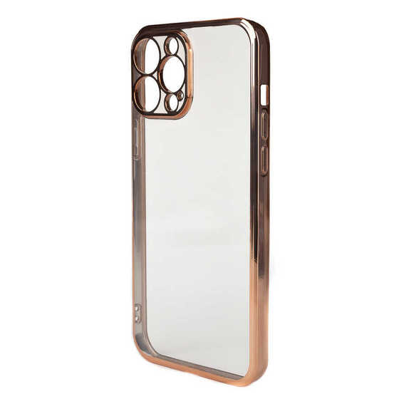 iPhone 13 Pro Kılıf Uyumlu Şeffaf Kamera Korumalı Kenarları Renkli Yumuşak Glitter Full Kılıf