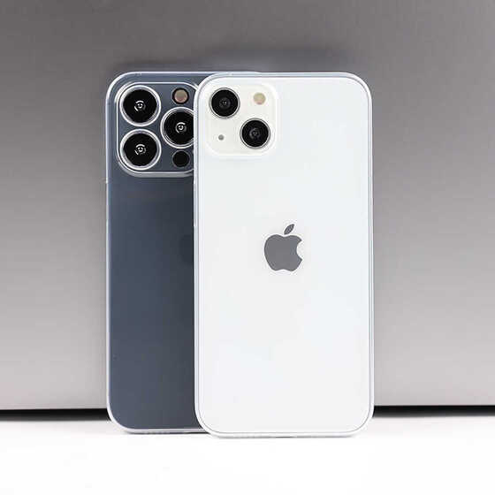 iPhone 13 Pro Max Kılıf Blok Sert Arka Yüzey Yumuşak Silikon Kenar