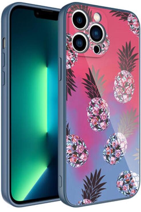 iPhone 13 Pro Max Kılıf Kamera Korumalı Renkli Tasarım Kadife İç Yüzey Silikon