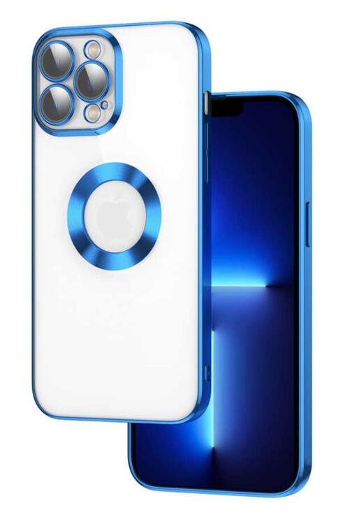 iPhone 13 Pro Max Kılıf Köşeleri Renkli Şeffaf Kamera Korumalı Silikon Luxury Kapak