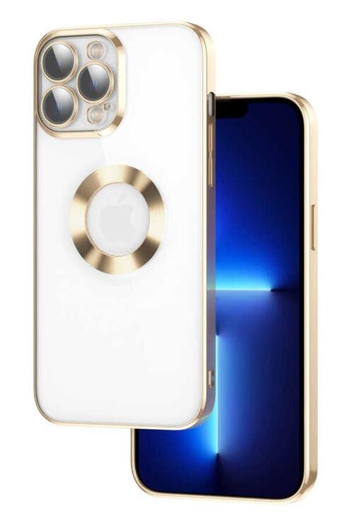 iPhone 13 Pro Max Kılıf Köşeleri Renkli Şeffaf Kamera Korumalı Silikon Luxury Kapak