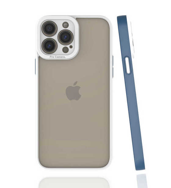 iPhone 13 Pro Max Kılıf  Mat Yüzey Ekran ve Kamera Çıkıntılı Lüx Silikon