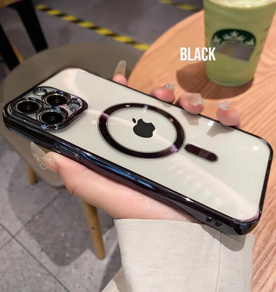 Iphone 13 Pro Max Renkli Şeffaf Kamera Korumalı Magsafe Kılıf